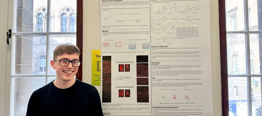Ethan Sharkey presents his summer research project
